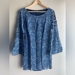 Laundry By Shelli Segal Los Angeles Blue Mid Dress Size 6